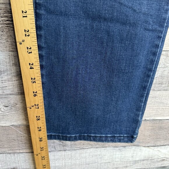 Democracy Women's Straight Leg Distressed Blue Jeans Size 16 - Picture 8 of 9